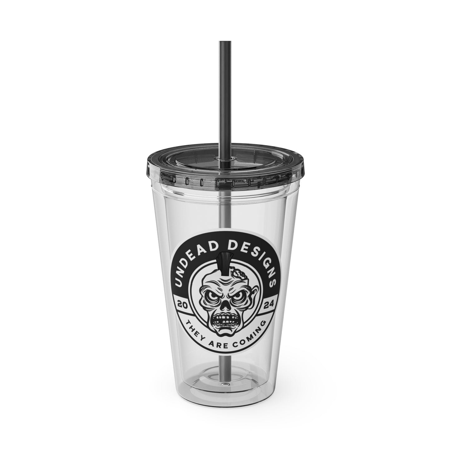 Undead Designs Tumbler with Straw, 16oz