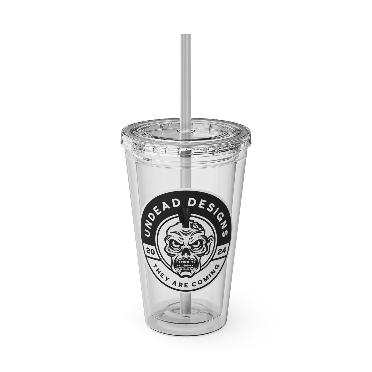 Undead Designs Tumbler with Straw, 16oz