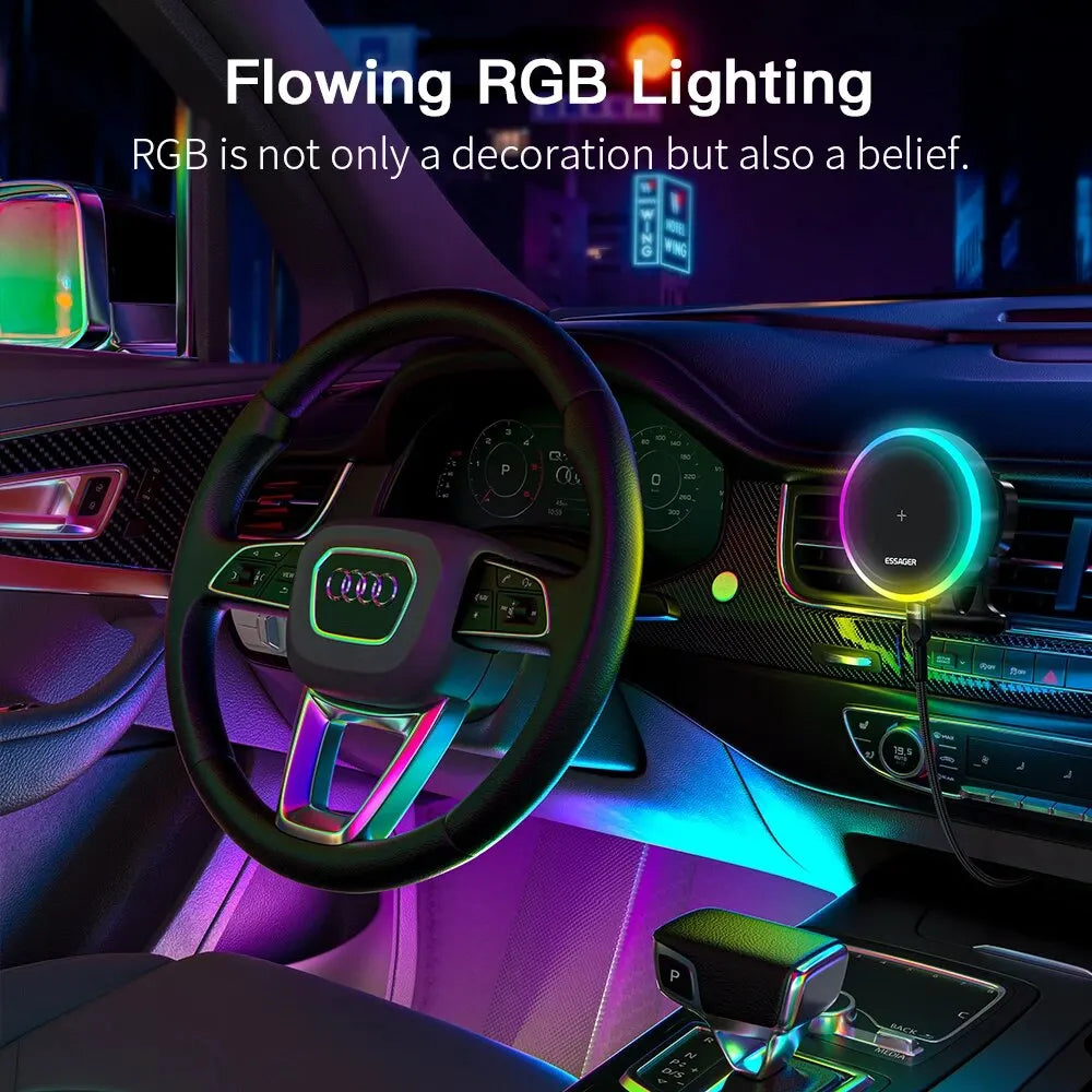 Essager RGB Magnetic Car Phone Charger