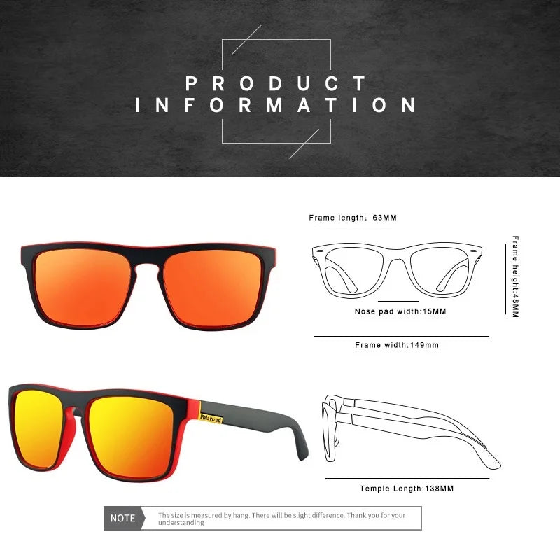 Square Vintage Polarized Sunglasses