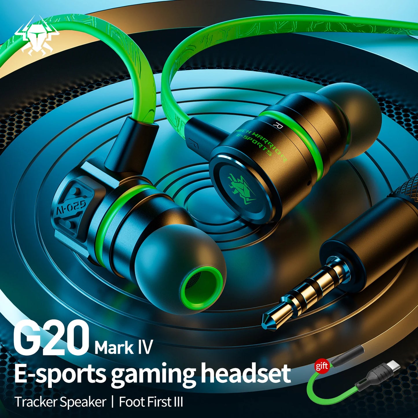 Gaming headphone TYPE C/3.5mm G20 hammerhead