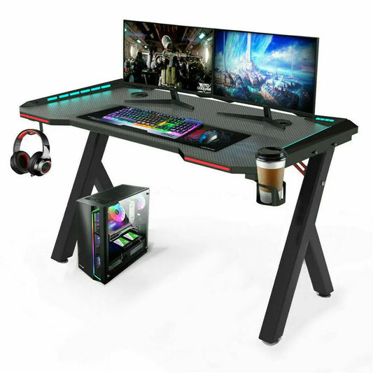 Gaming Desk with RGB LED Lights