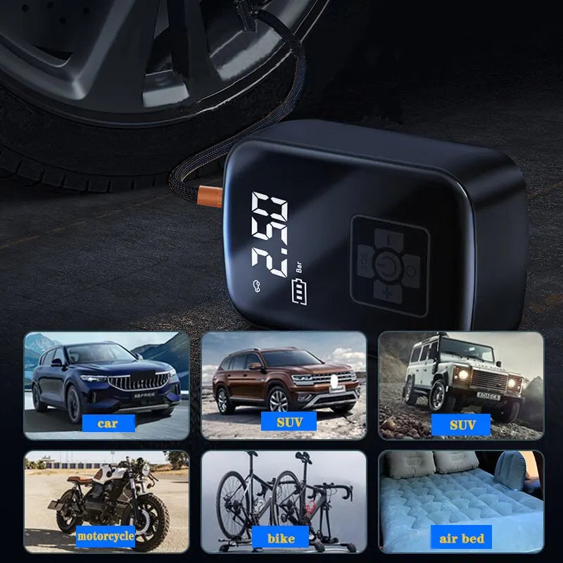 Wireless Car Air Compressor Electric Tire Inflator